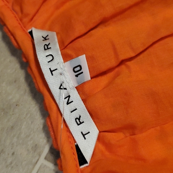 EUC Trina Turk Orange Crotched Mallory Dress - Picture 4 of 8